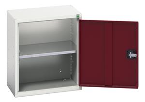 16929001.** verso economy cupboard with 1 shelf. WxDxH: 525x350x600mm. RAL 7035/5010 or selected